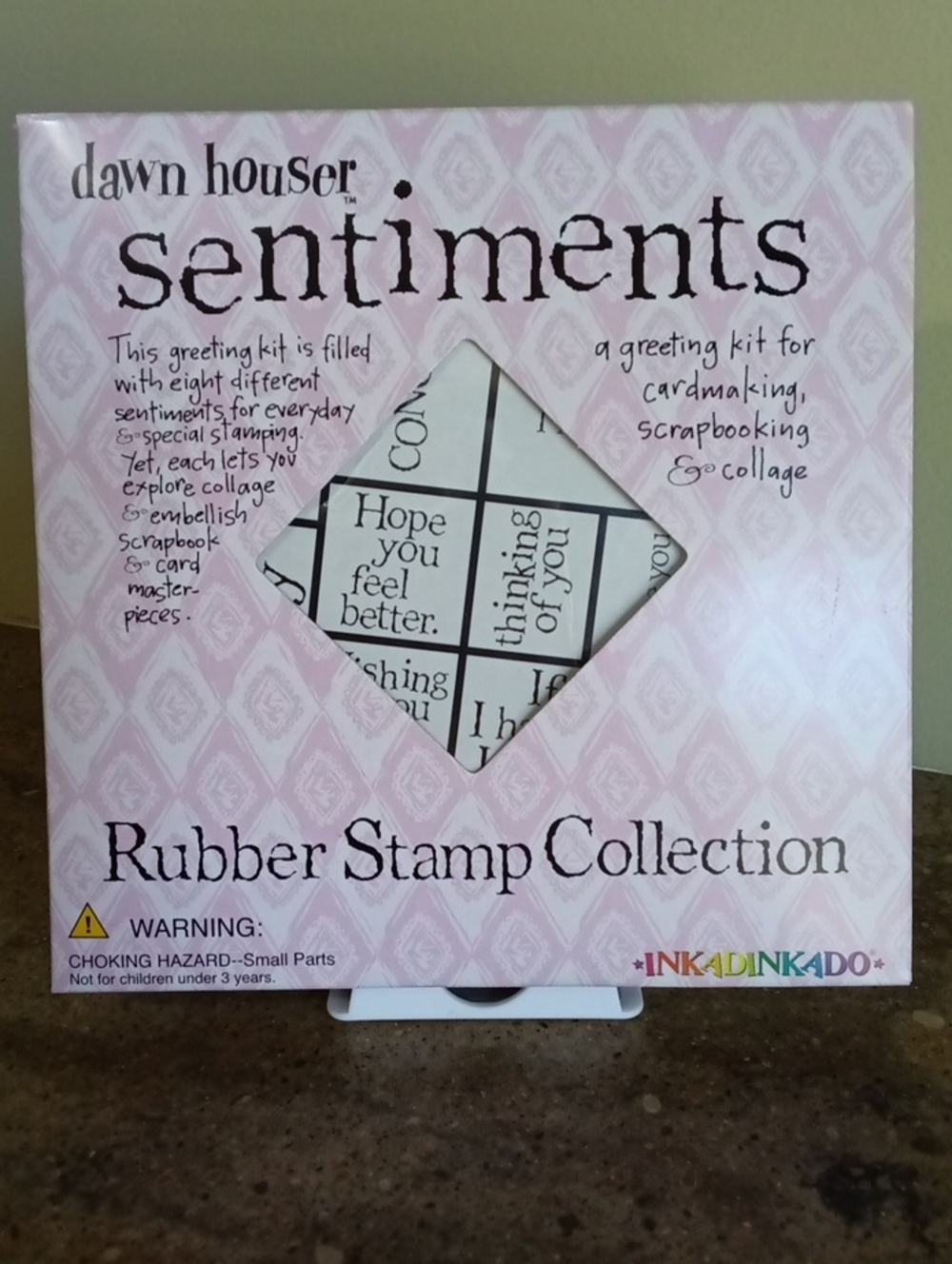 Inkadinkado Foam Rubber Stamps "Sentiments" NWOT